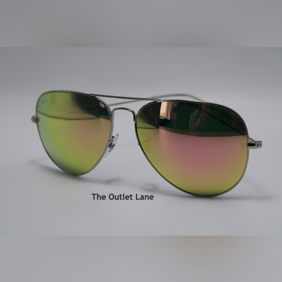 Model Display RayBan Aviator Pink Mirror RB3025 Reflective - Picture 6 of 16